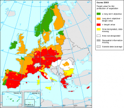 Mapa de la agencia europea medio ambiente